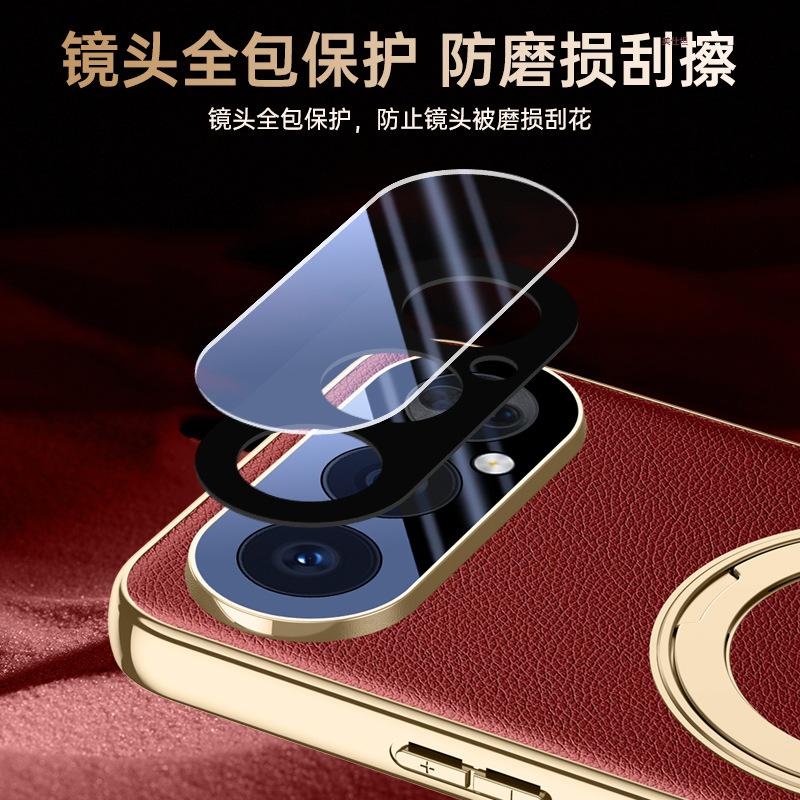 Applicable to Honor 500pro mobile phone case, rotating bracket, magnetic suction honor500por all-inclusive anti-drop PRO men's leather case