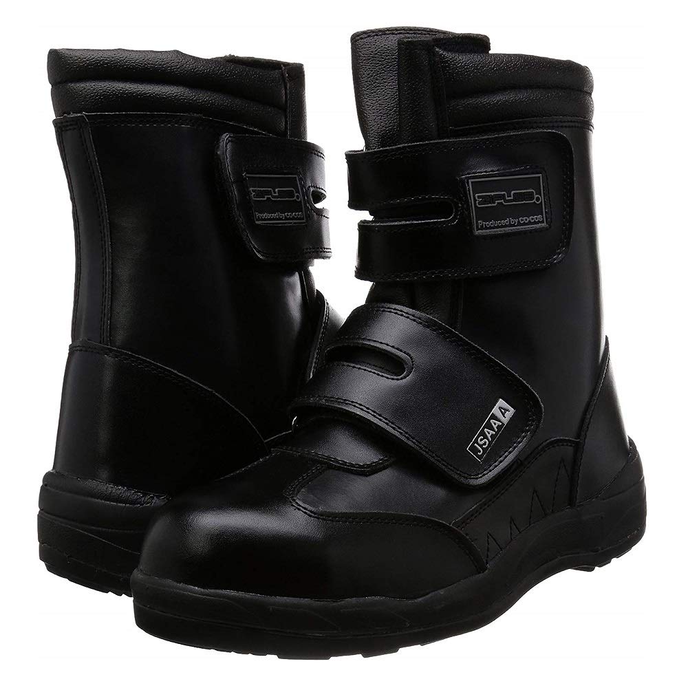 CO-COS nobuoka Pro Sneakers, JSAA Certified, Velcro-Type, Sweat-Absorbent Lining, Oil-Resistant Sole, Ziproa, Men's, Black, 30 cm