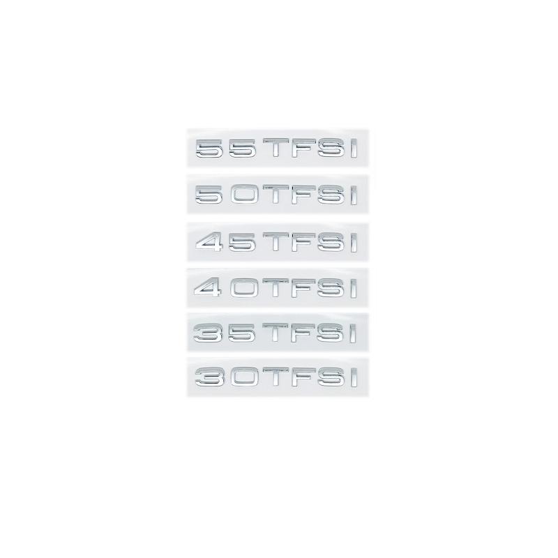 כרום כסף ABS מספרים אותיות Q2 Q3 Q4 Q5 Q6 Q7 Q8 TDI TFSI 2.0T סמל עבור סדרת Audi Q רכב פגוש תא מטען לוגו אחורי מדבקה