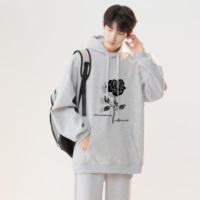 Men's Sweatshirt Hooded Men's Simple Ins Trend Versatile Youth Tops Korean Style Jacket Casual Fashion