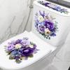 Toilet Sticker Flower Butterfly Sticker Bathroom Self-Adhesive Painting Waterproof Sticker Toilet Cover Bathroom Wall Sticker