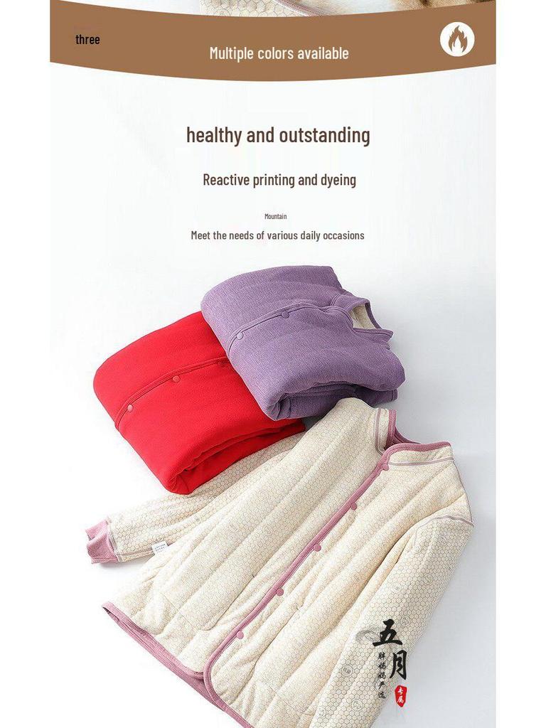 Fleece-Lined Thermal Cardigan and Thick Winter Coat for Middle-Aged and Elderly Women