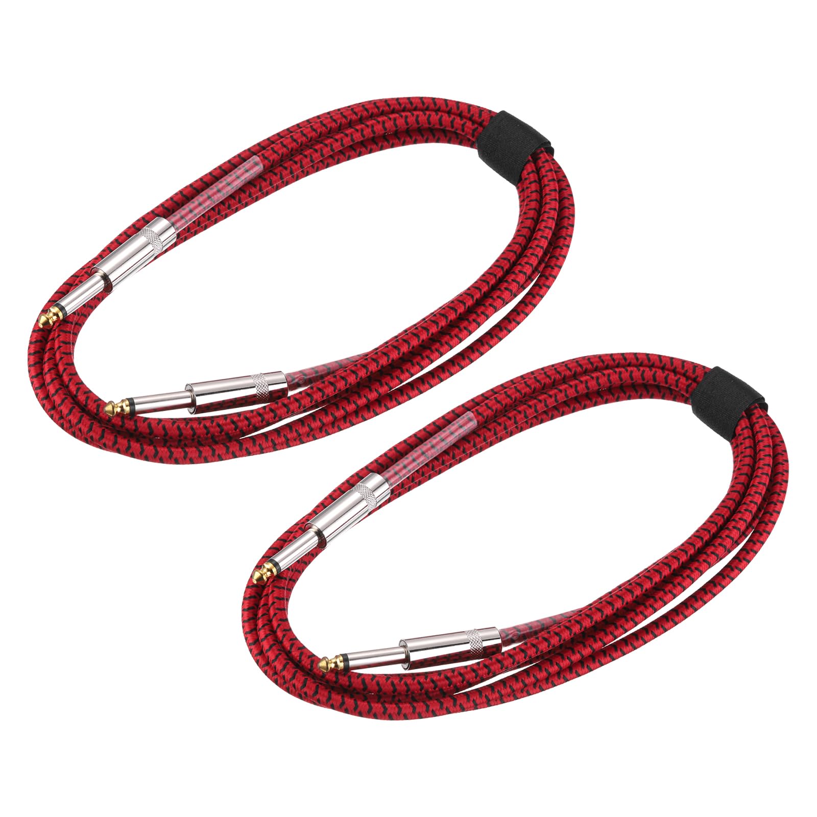 

uxcell 2-Piece Guitar Instrument Cable, 10 Feet 14 to 14 Straight 6.35mm Female to Female Jack Stereo Audio Interconnect Cord Balanced Line for