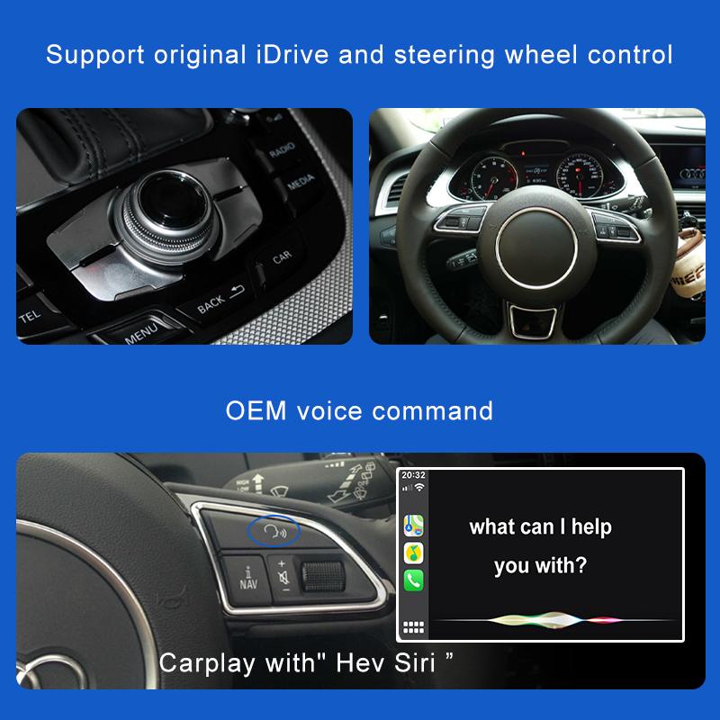 Sinairyu Wireless CarPlay Android Auto Kit Compatible For with MMI 3G 2010-2016 Mirror-Link