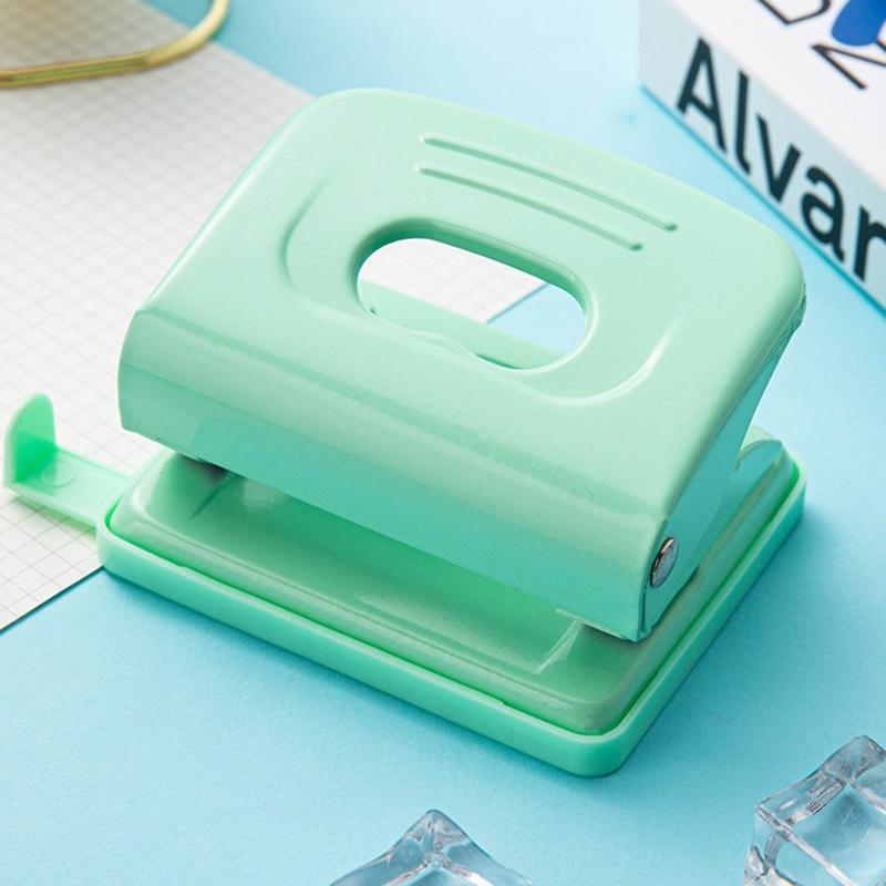 Dual-Hole Puncher Non-slip Handle Portable Hole Punch Tool Effortless Punching 20 Sheets Capacity for DIY Binder Albums
