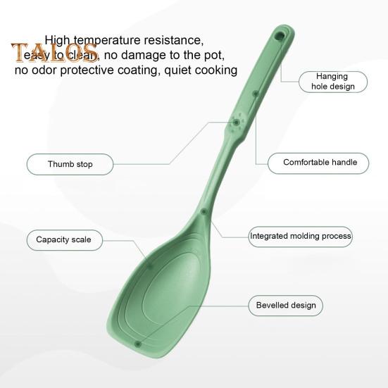 2Pcs/Set Large Silicone Cooking Spoon Spatula Kit Non Stick Slotted Solid Spoon Set Hanging Hole Design Heat Resistant Spoon Kitchen Utensils
