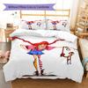 Pippi Longstocking Pattern Bedding,Quilt Set Quilt Cover Pillowcase Home Birthday Gift (1 * Duvet Cover + 2 * Pillowcase, Without Core)
