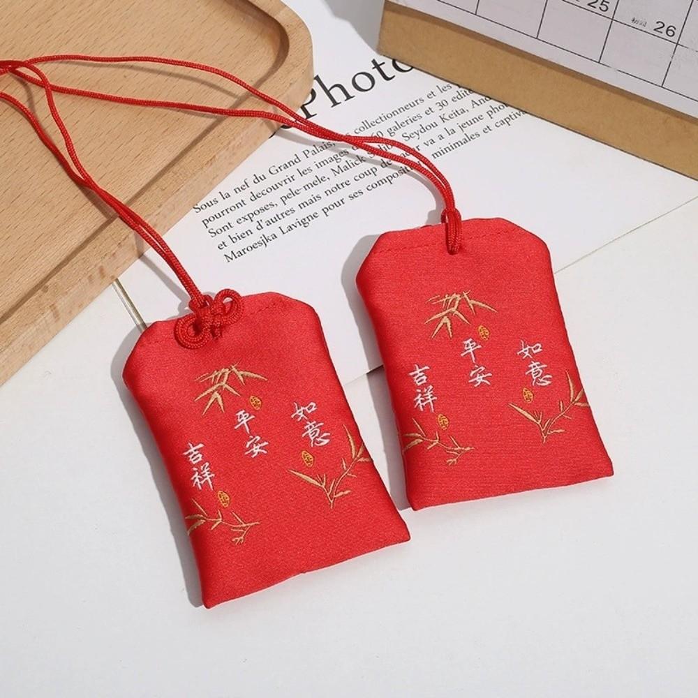 Klassischer japanischer Gebets-Glücksbringer Omamori Beten Schönheit Bestickte Beutel Glück Kaiserliches Paar Schlüsselanhänger Herbstfest