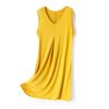 Women's Plus Size Sleeveless Long Solid Color Dress for Spring and Summer - Perfect for Home and Outer Wear