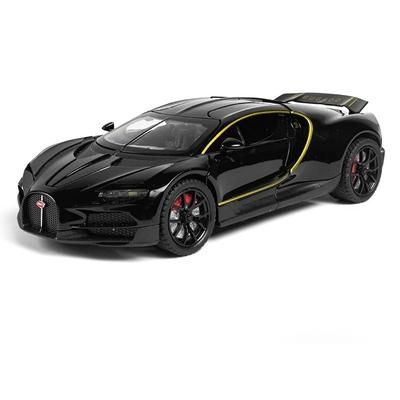 1/24 Bugatti Tourbillon mit Spray Supercar Legierungsmodellauto Spielzeug Diecasts Metallguss Sound und Licht Auto Spielzeug für Kinder Fahrzeug