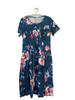 Frauen Lose Sommer Floral Vintage Sexy Rüschen Tasche Kleid