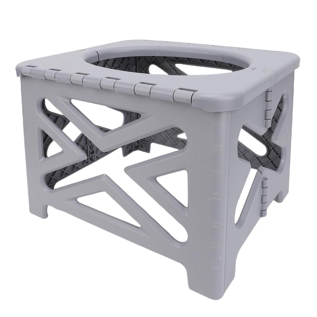 Tragbare Campingtoilette Faltbare Reisetoilette mit Deckel 100 kg Tragfähigkeit für Outdoor-Wandern Bootfahren