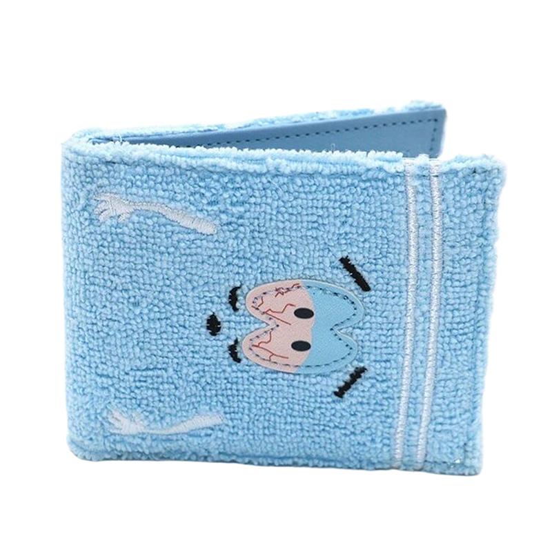 Towel Cloth Embroidered Anime  Wallet Designer Personalized Id Card Holder