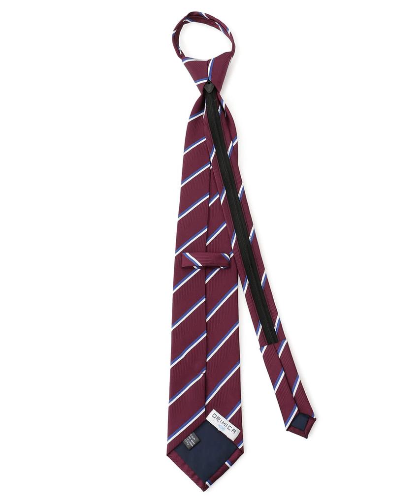 [Orihica] One-touch Zipper Tie for Business Suits, Men's, Wine, AZZIP3-B-2, Free Size