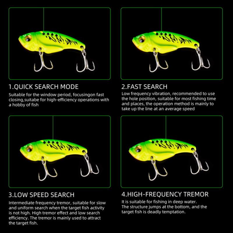 7G Full Swim Layer VibLure Bait Metal Spinner Fake Bionic Bait for Long Casting Freshwateishing Special for Bass And Perch 4.2CM