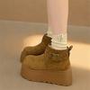 New snow boots winter muffin thick-soled piled thickened cotton boots warm short boots
