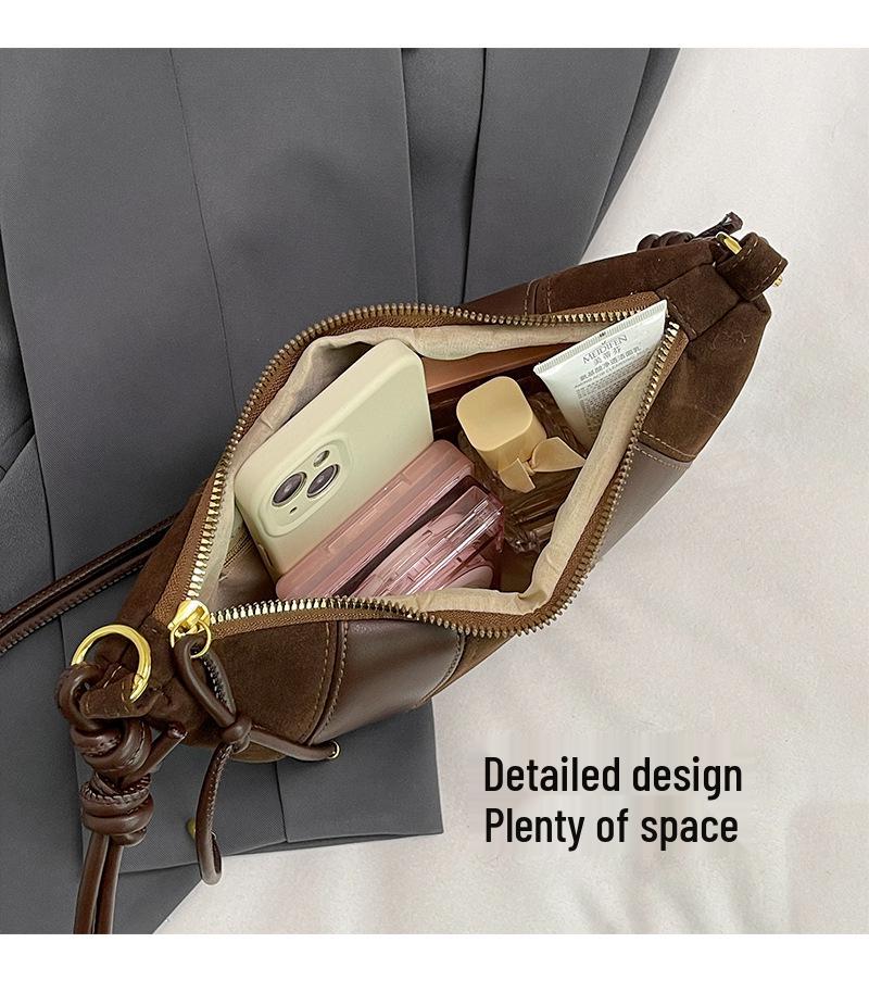 Retro Mattierte Damen Crossbody Croissant Tasche - Neue Mode 2025 Lässige Nischen Schultertasche