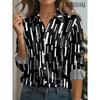Elegante Damenmode Bluse Frühling Herbst Damen Tie-Dye Gestreifte Bedruckte Hemden Freizeit Langarm Büro Damenbluse
