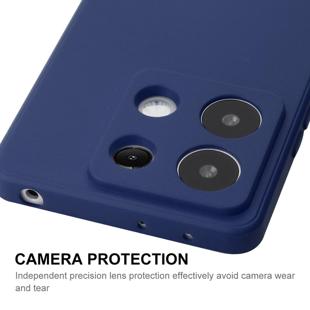 ENKAY HAT PRINCE For Xiaomi Redmi Note 13 5G Case Straight Edge Liquid Silicone Phone Cover