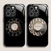Vtipný retro vzor s otočným číselníkem, tvrzené sklo, kryt na telefon pro IPhone 17 16 Pro Max 16 15 14 Plus 13 12 Mini 11 X XS MAX XR