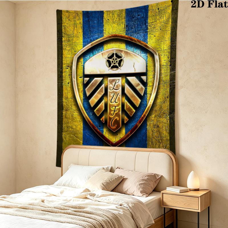 Leeds Football Club Wandteppich Ästhetischer Wandbehang Bedruckter Stoffdecke Dekorative Wandteppiche Für Schlafzimmer Wohnzimmer Heimdekoration
