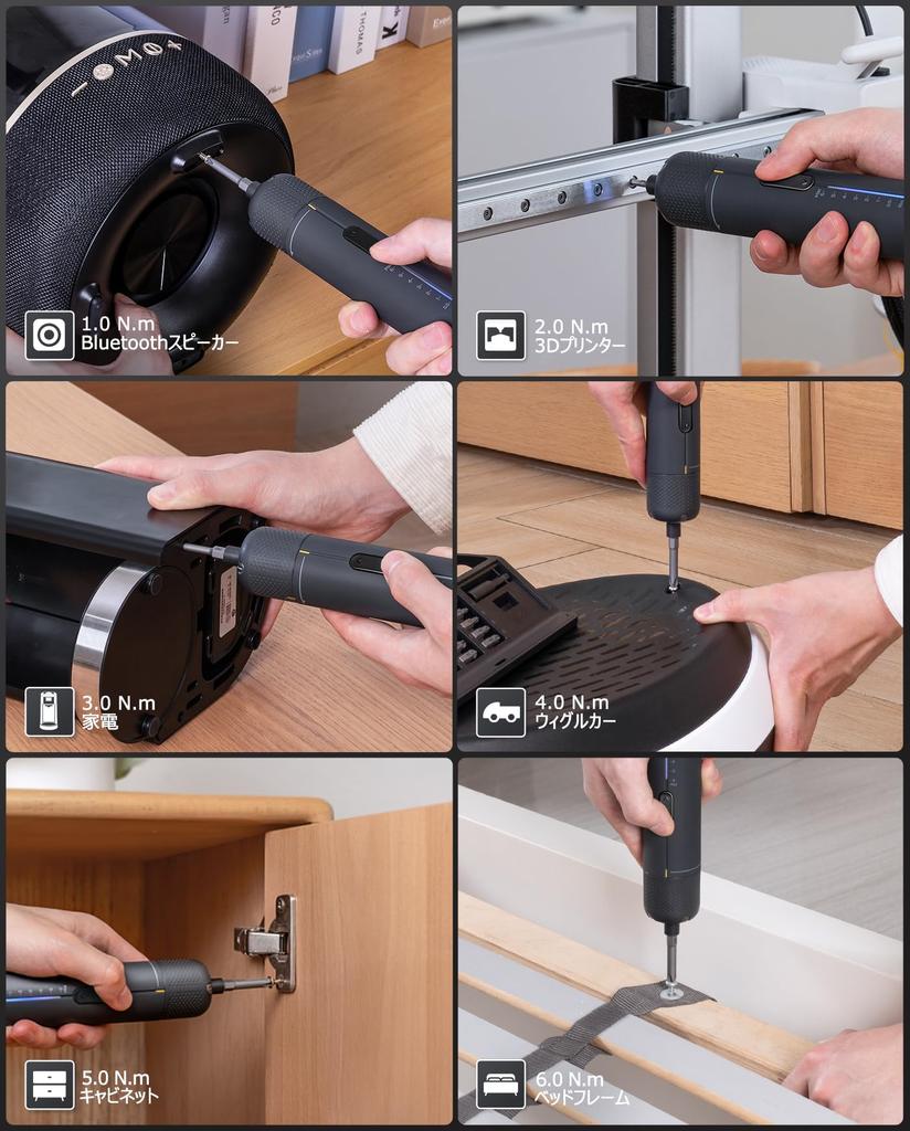 Fanttik S2 Pro Cordless Electric Screwdriver Set with 7 Torque To 6 20 Magnetic Hex and Angle Ideal for Furniture and Home Appliance Settings, 0.5