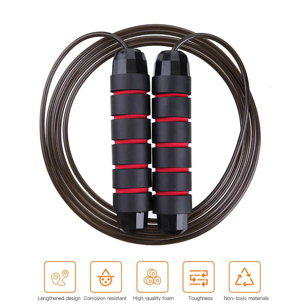 Thick Jump Rope Steel Wire Cord Foam Handle Lose Weight Sporting Goods Portable for Gym Exercise1