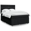 VidaXL Slat Bed Base with Mattress Black 140x200 Cm Fabric 3294007