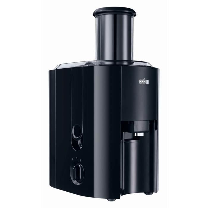 Centrifugeuse BRAUN J300 MultiQuick 3 - Noir - 2 vitesses - Réservoir a pulpe 2L - Systeme de pressage rapide