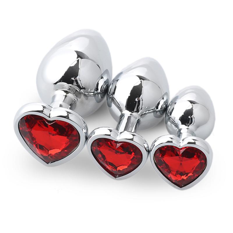 1 Stück 3 Größen Analplug Rund Edelstahl Kristall Buttplug Abnehmbarer Analplug Stimulator Analsex Spielzeug Prostata Massagegerät Dildo