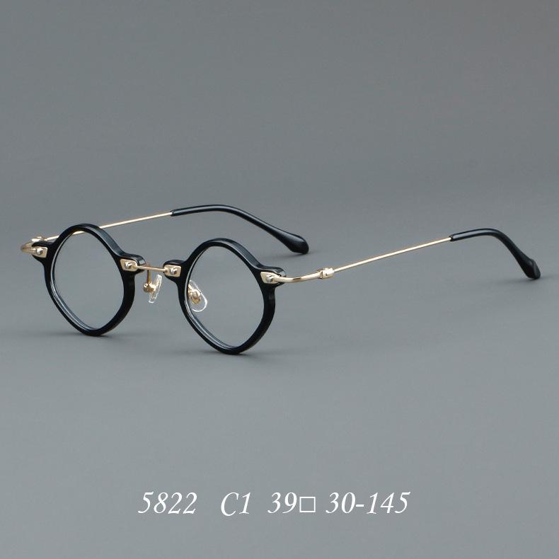 Lady Men s New Retro Clear Eyeglass Frames Fashionable Rhombus Optical Spectacle Solid Colorful Acetate Trendy Optical Glasses Acetate