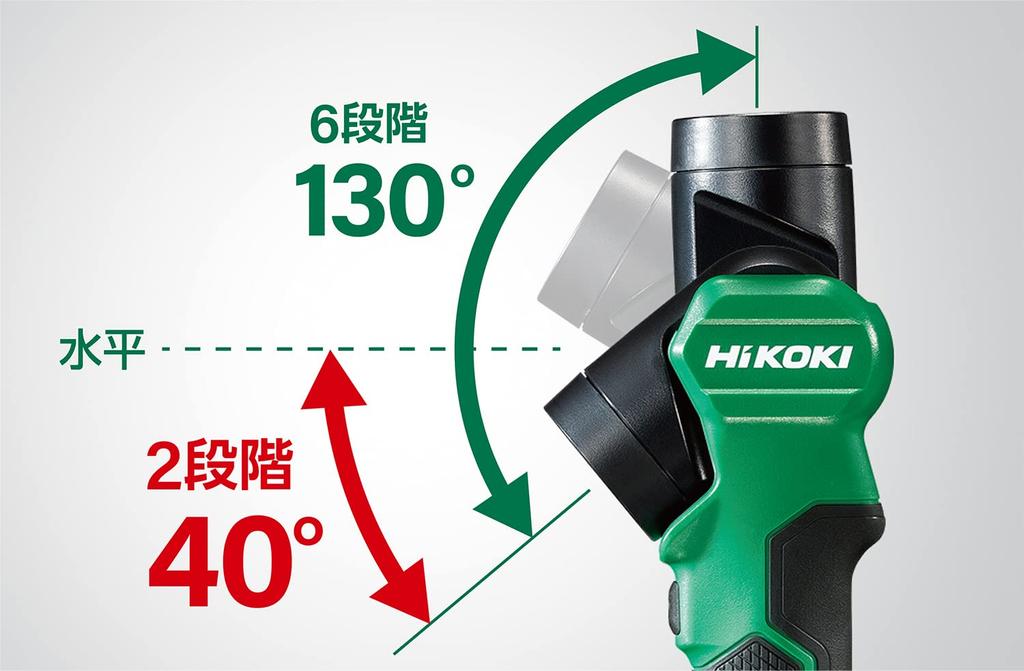 HiKOKI UB18DE Rechargeable LED Torch Max Battery and Charger Sold Separately (NN) 14.4/18V Light, 250lm, 2-Level Dimming,