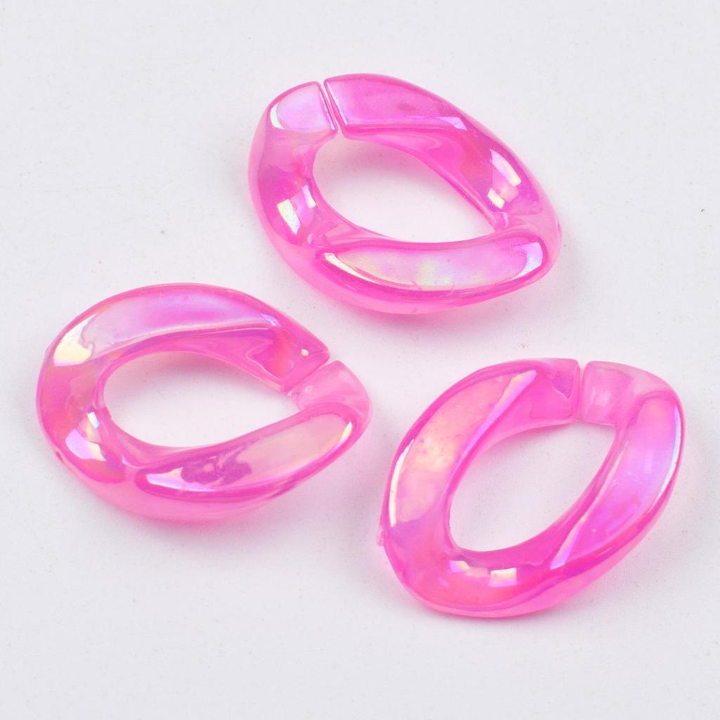 Acrylic Iridescent Chain & Jump Ring Set for DIY Jewelry and Phone Case Accessories