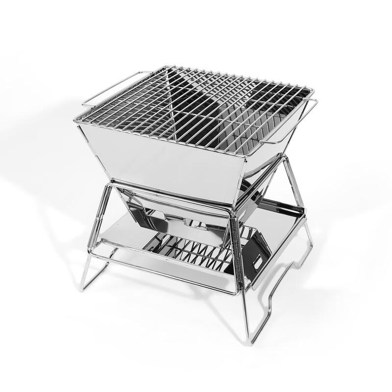 ZISIZ Outdoor Square Fire Pit & BBQ Grill