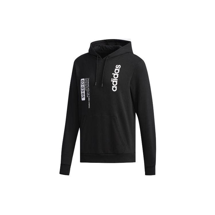 adidas Neo Men s FAV Hoody Long-Sleeve Casual Sports Pullover Hoodie Black DW8182 M