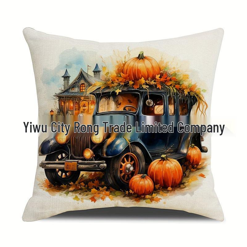 Autumn Pumpkin Pattern Pillowcases - Decorative Throw Cushion Covers