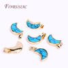 18K Real Gold Plated Turquoise Geometry Pendants For Necklace Making,High Quality Connector Pendants DIY Accessories Wholesale