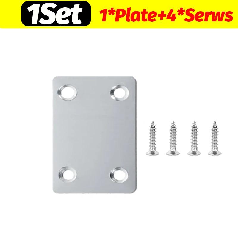 

1/20Set Stainless Steel Flat Bracket for Wood Tables Chairs Cabinets Corner Code Fixing Brackets Furniture Repair Support Fixing
