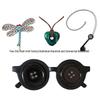 Ghost Mom Cosplay Accessories: Button Glasses, Hair Clip, Key Pendant, Necklace for Halloween Costume and Role-Playing