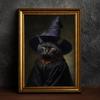 Gothic Romantic Raven Vintage Poster Victorian Animal Portrait Wolf Cat Bat Crowcanvas Painting Wall Art Living Room Home Decor