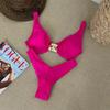 Push-Up Badeanzüge Damen Badeanzüge 2026 Sexy Brasilianisches Bikini-Set Tanga Micro-Bikini Damen Badebekleidung Einfarbig Beachwear