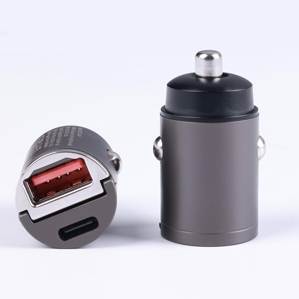 

Автомобильное мини-переходное USB-устройство с двойным разъемом для быстрой зарядки, невидимое USB-зарядное устройство, подходящее для многих моделей Pd + qc/pd + pd PD QC