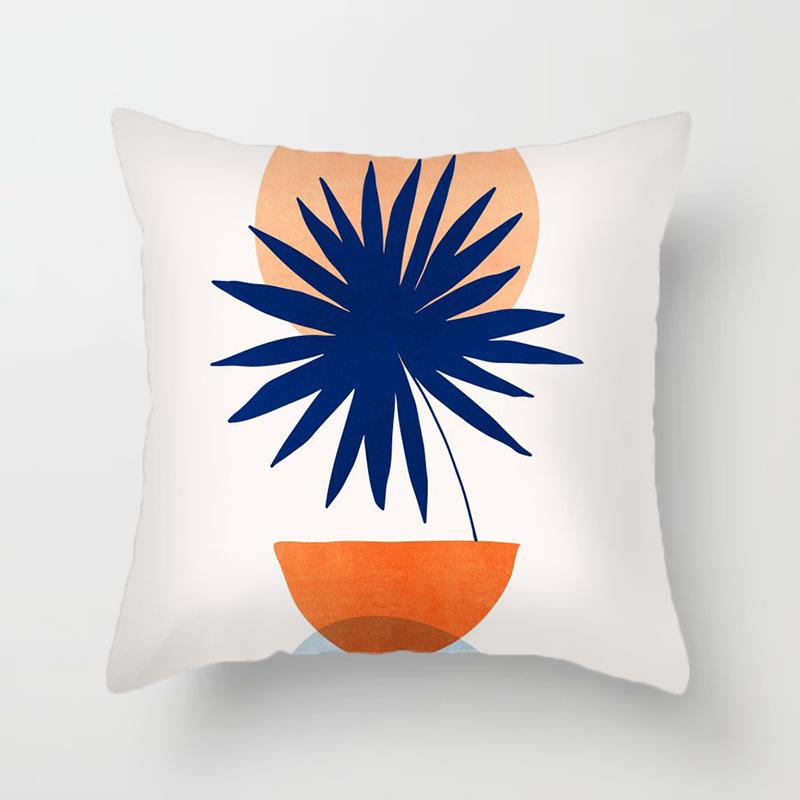 Leaf plant Sunset Print Hold pillowcase Modern landscape color hold pillowcase Home decoration fashion cushion set 45x45cm