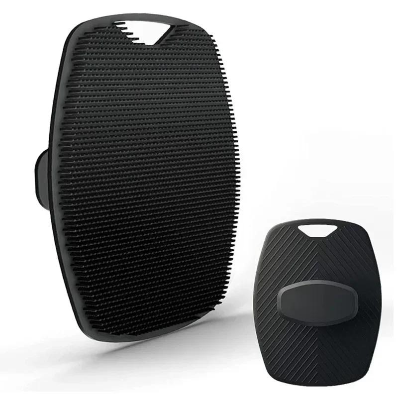 

Silicone Body Scrubber Exfoliating Bath Brush Handheld Shower Cleansing Brush Back Massager Skin Clean Bathroom Accessories Silica Gel чёрный