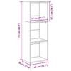 Bookshelf Concrete Grey 40 x 30 x 114 cm Engineered Wood