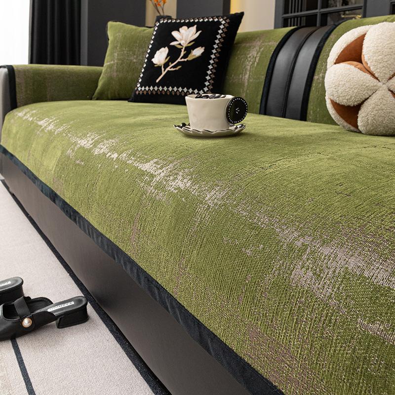 New Four-Season Universal High-End Leather Sofa Special Backrest Towel Non-Slip Cover Chenier Sofa Cushion