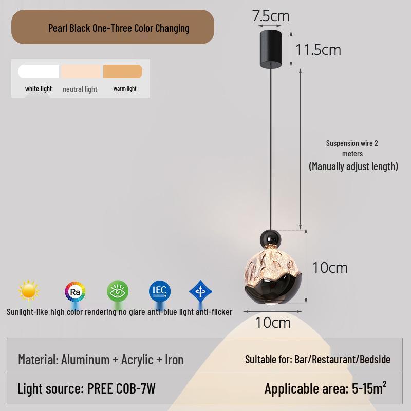 Italian Luxury Adjustable Pendant Light with Hand Sweep Sensor for Bedroom