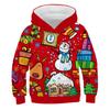 Kawaii Hoodies Christmas 3D Print Santa Snowmen Sweatshirts Boys Girls Hooded Pullovers Kids Fashion Oversized Hoodie Tracksuits