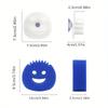 Multi-Use Sponge Holder Set with 1 Holder, Non-Electric Cleaning Tool for Kitchen, Bathroom, Toilet - Versatile for Bowl, Dish, Stainless Steel