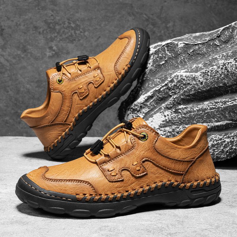Fashion Autumn Outdoor Casual Leather Mens Shoes Retro Style Male Sneakers Adult Non-Slip Casual Desert Hiking Footwear Treking Shoes